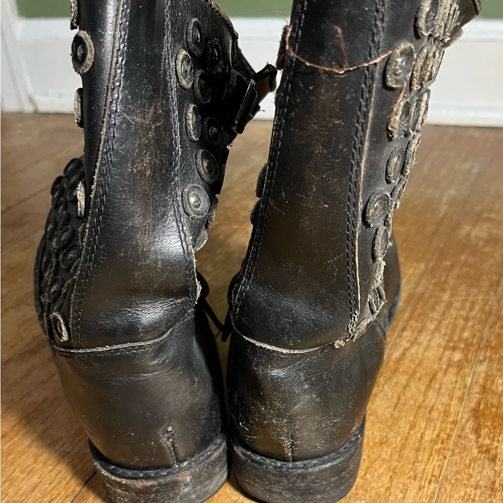 Frye Black Studded Ankle Boots - Picture 5 of 7